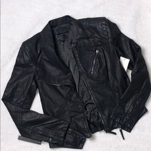 Blank NYC Black Faux Leather Moto Jacket